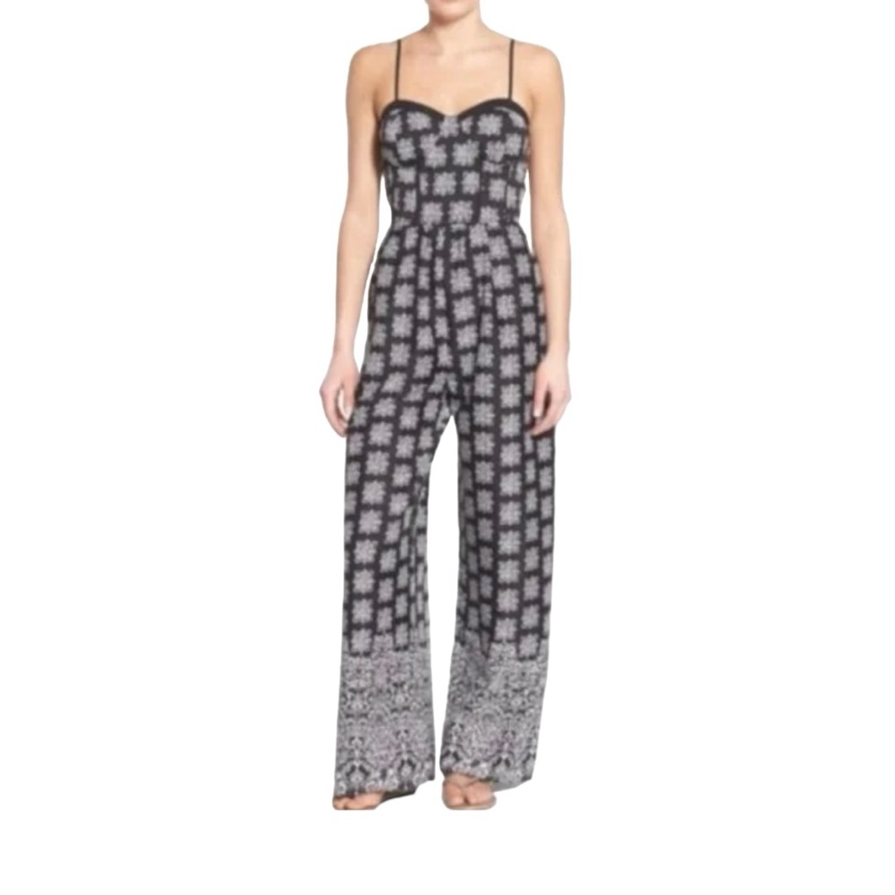 Band of Gypsies Print Sweetheart Jumpsuit Size Medium